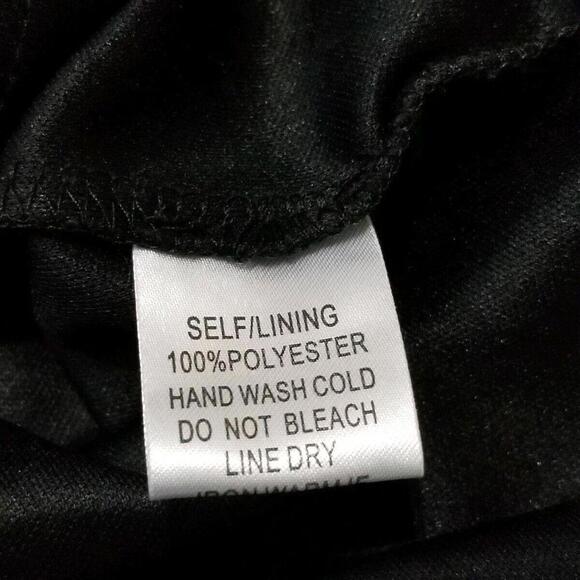 Cotton Candy Dress Size SMALL black Floral Split Long Sleeves open back - Picture 6 of 9